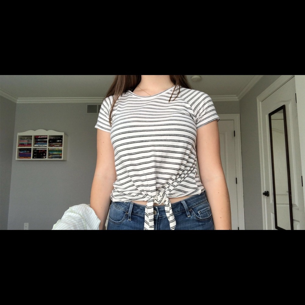 Stripe tie tshirt